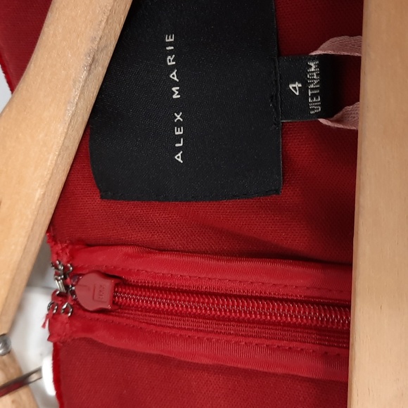 NWT ALEX MARIE CRIMSON BETH VELVET JUMPSUIT SZ 4 - Picture 5 of 14